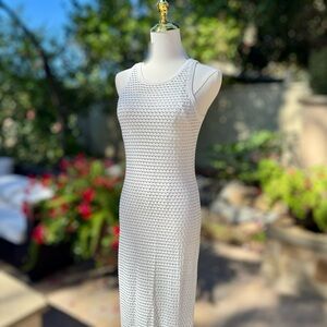 INC International Concepts White Sparkly  Maxi Dress